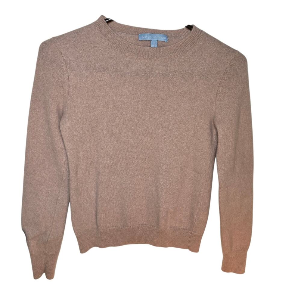 Antonio Melani 100% Cashmere Cropped Soft Pink Sweater Pristine Condition